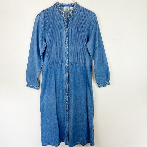 L.L. Bean Blue Maxi Dress - Picture 5 of 11